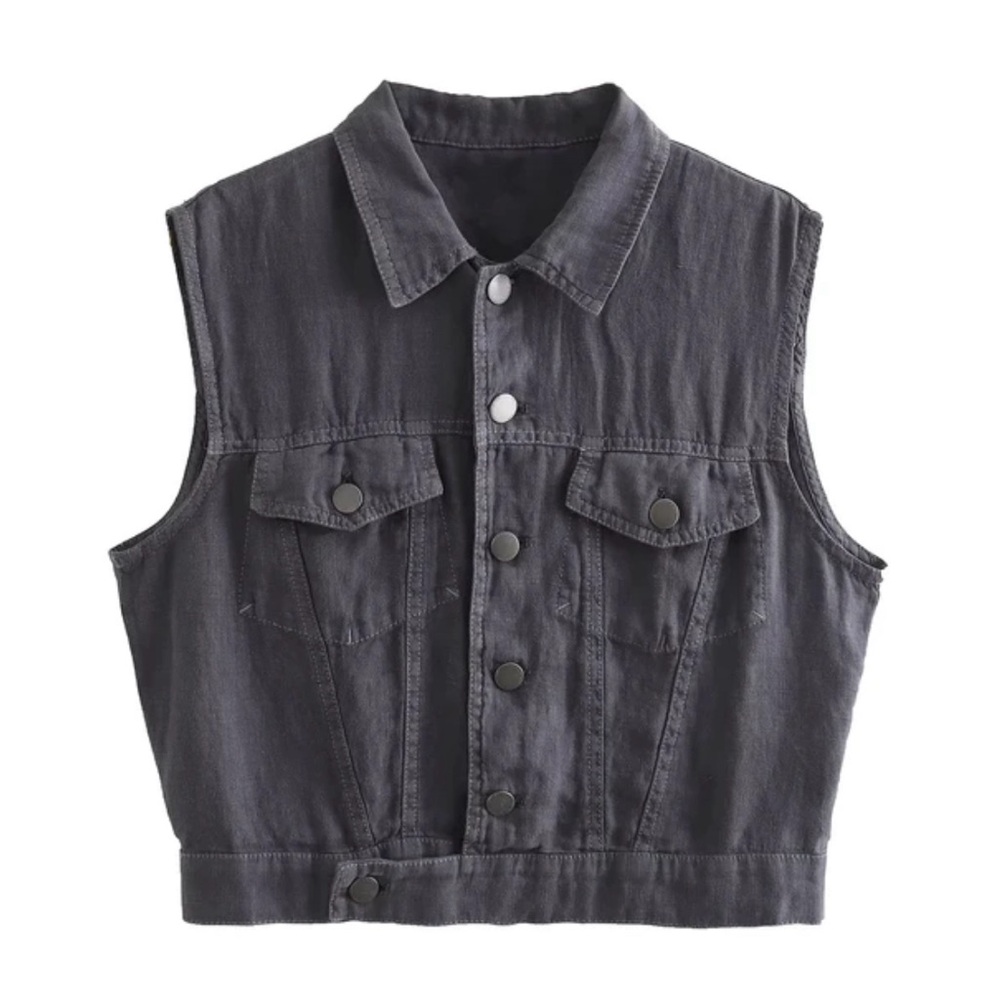 Zara Women’s Utility Vest - Dark Gray XS